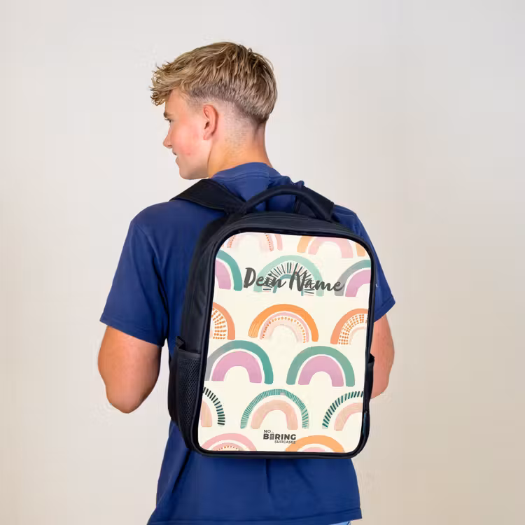 Kinderrucksack - Schwarz - Regenbögen — 3