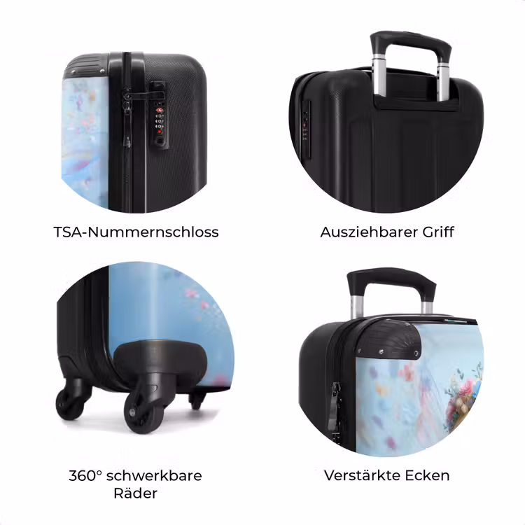 Koffer - Fee mit blauem Kleid und geblümter Krone — 8