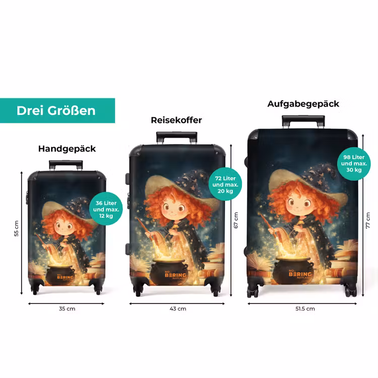 Koffer - Hexe mit roten Haaren — 3