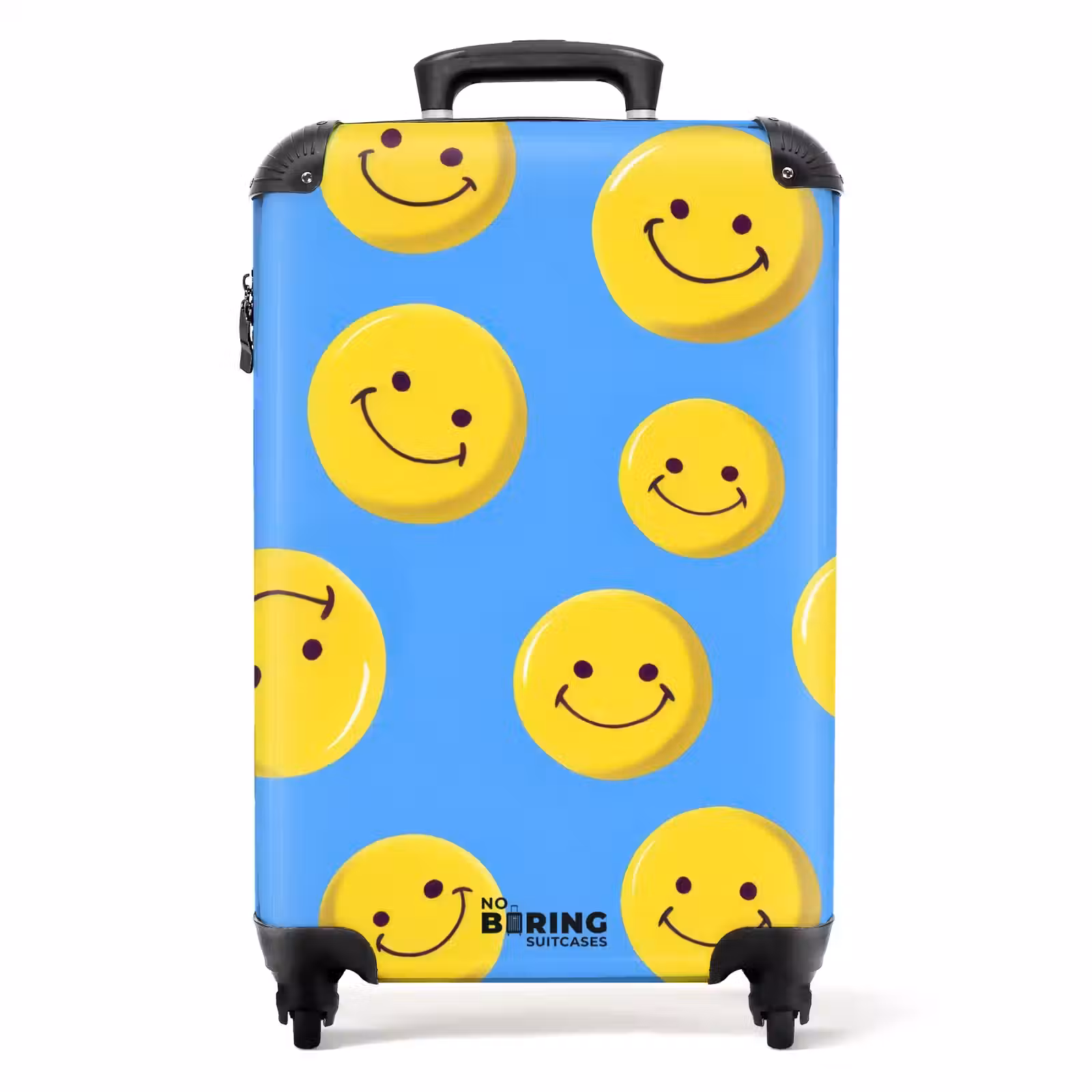 Koffer - Smiley-Gesichter auf blauem Hintergrund — 1