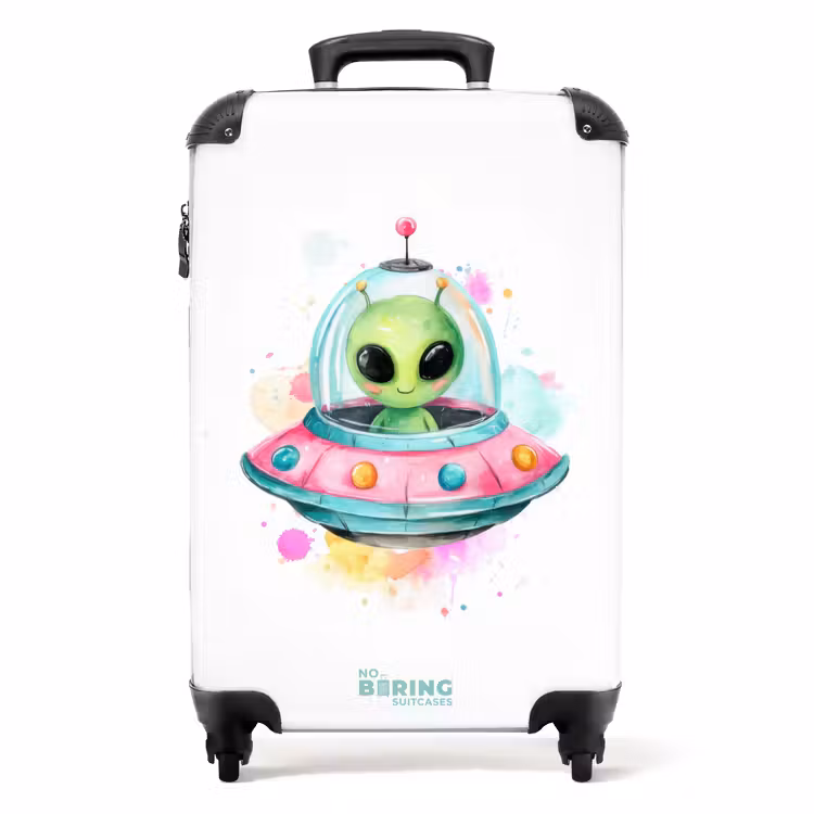 Koffer - Alien in einem bunten UFO — 1