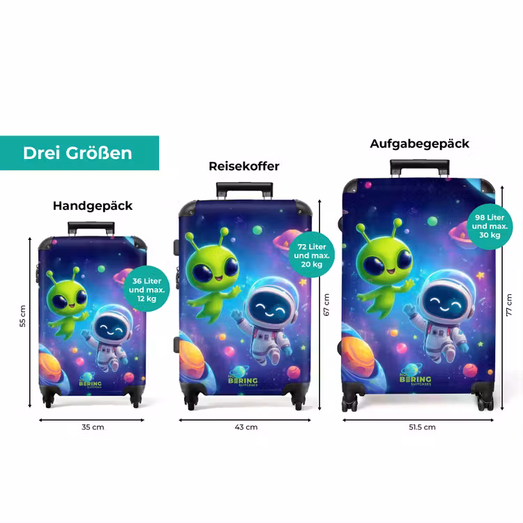 Koffer - Alien und Astronaut im Weltraum — 3