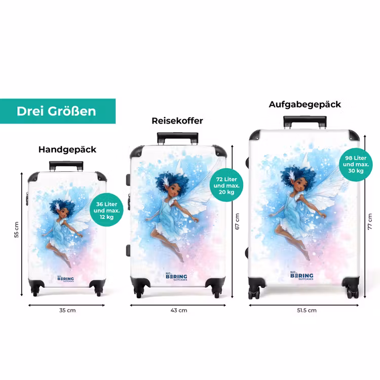 Koffer - Blaue Fee mit Flügeln — 3