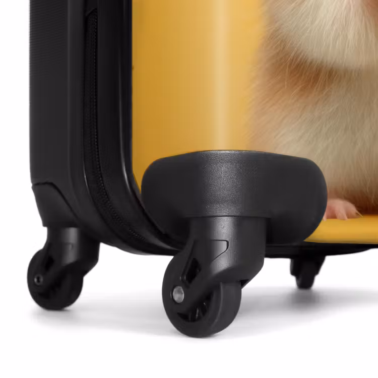 Koffer - Hamster mit einer Nuss auf gelbem Hintergrund — 7