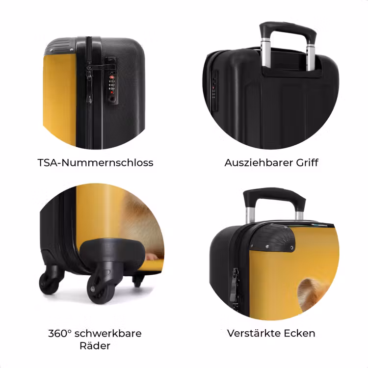 Koffer - Hamster mit einer Nuss auf gelbem Hintergrund — 8