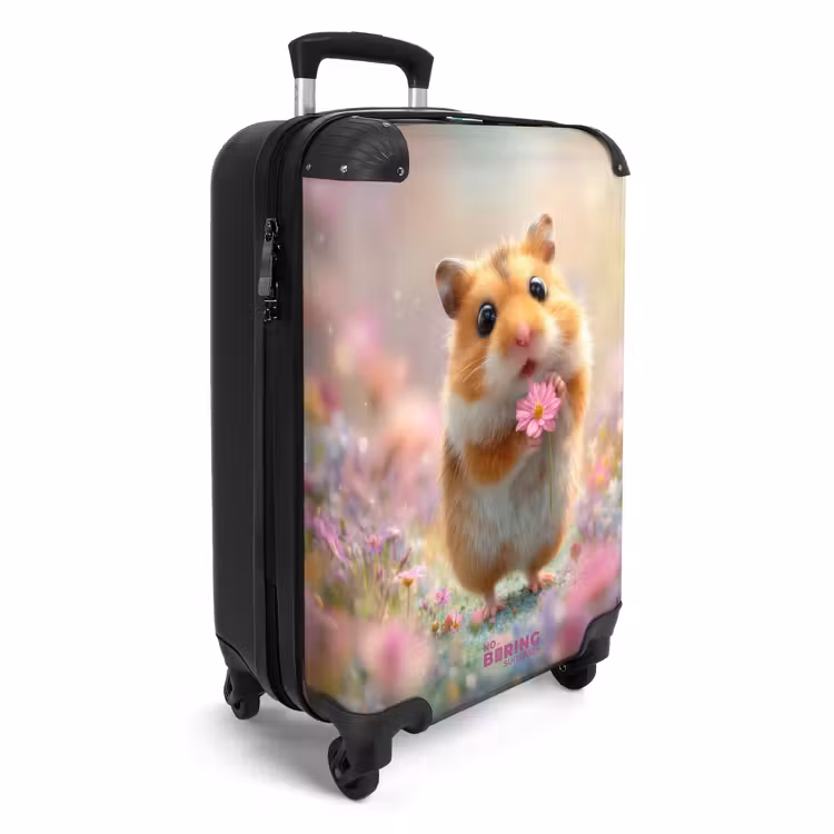 Koffer - Hamster umgeben von Blumen — 2