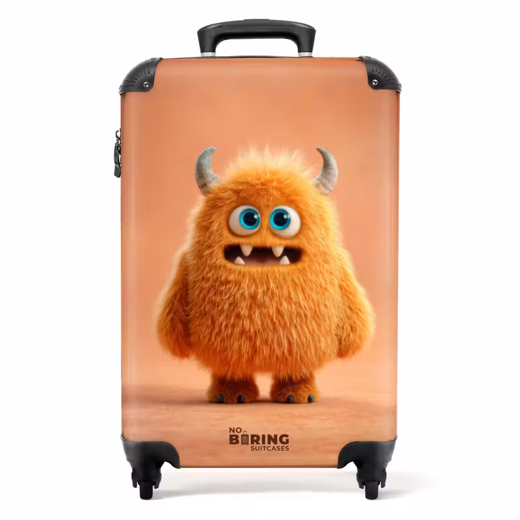 Koffer - Orangefarbenes Monster auf orangefarbenem Hintergrund — 1