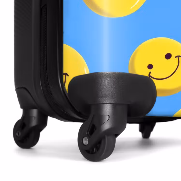 Koffer - Smiley-Gesichter auf blauem Hintergrund — 7
