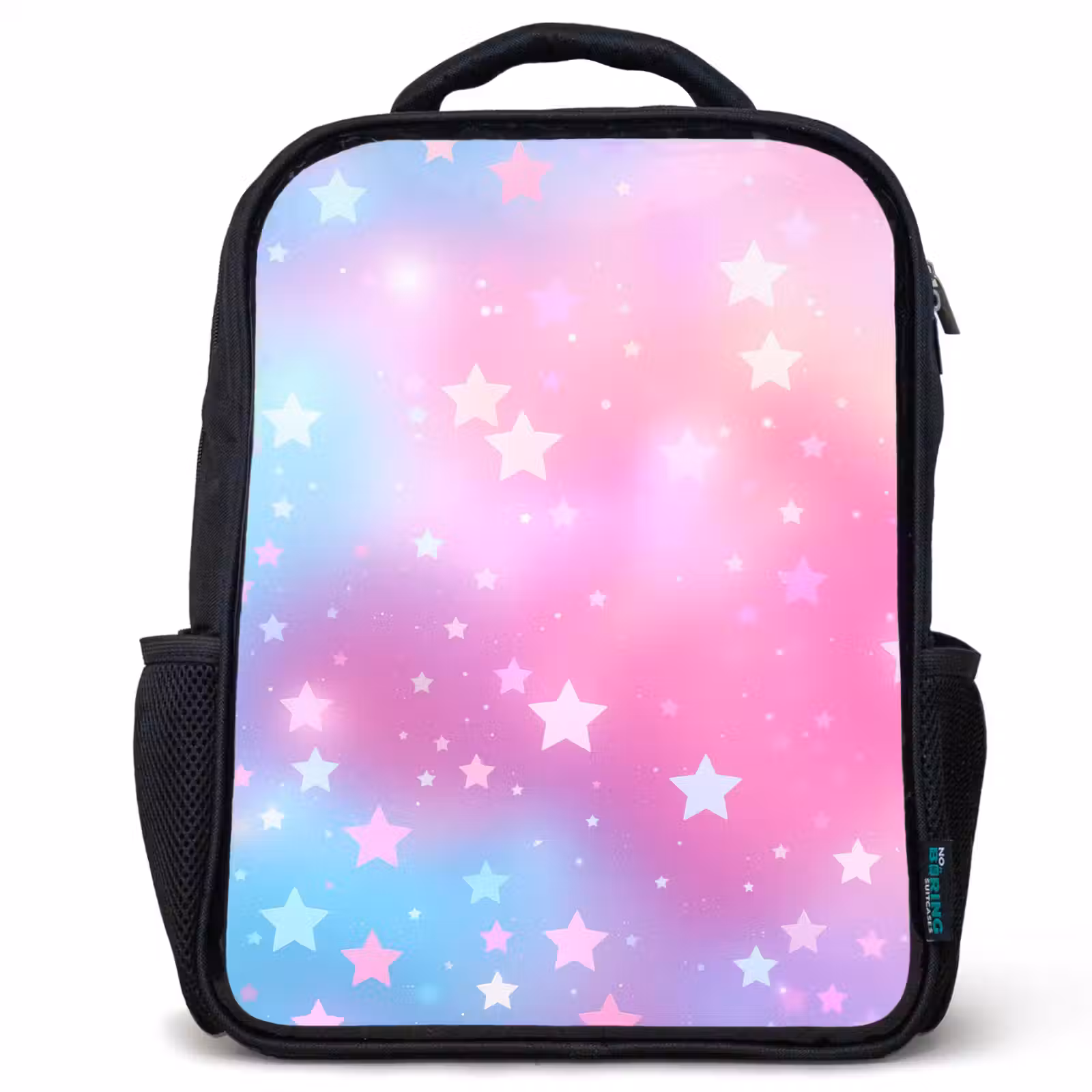 Kinderrucksack - Schwarz - Sterne - Rosa - Blau — 1