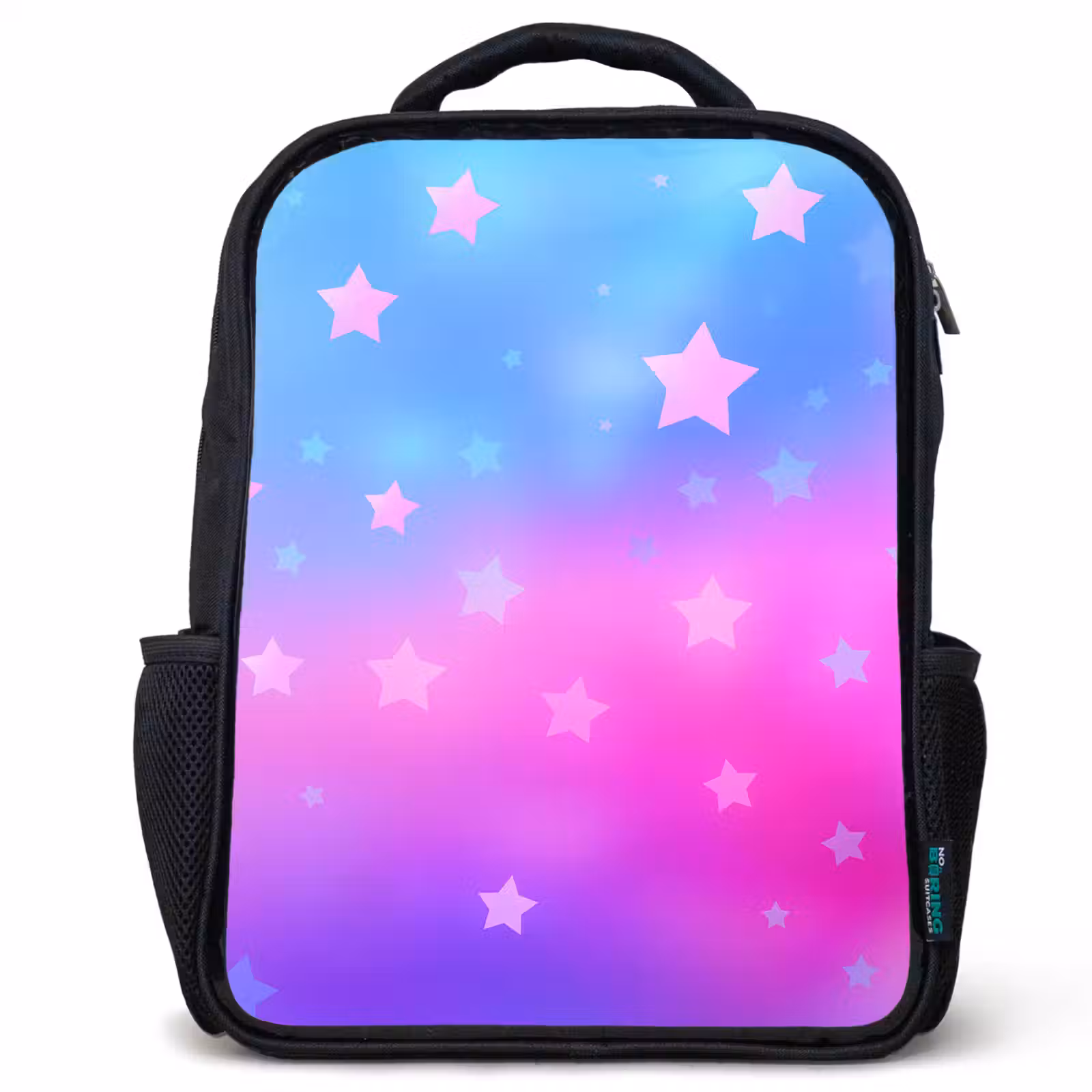 Kinderrucksack - Schwarz - Sterne - Rosa - Blau — 1