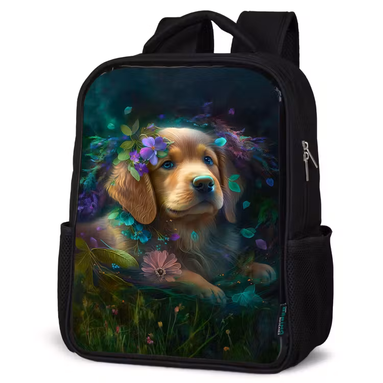 Kinderrucksack - Schwarz - Polly Welpe — 4
