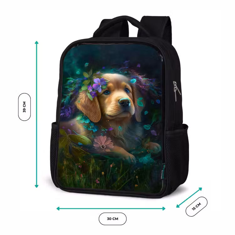 Kinderrucksack - Schwarz - Polly Welpe — 6