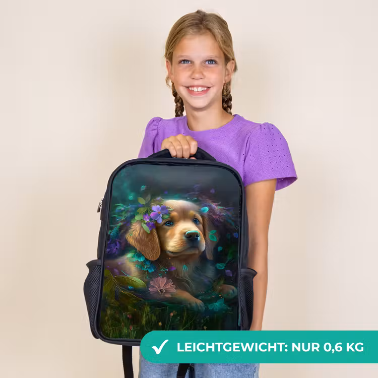 Kinderrucksack - Schwarz - Polly Welpe — 7