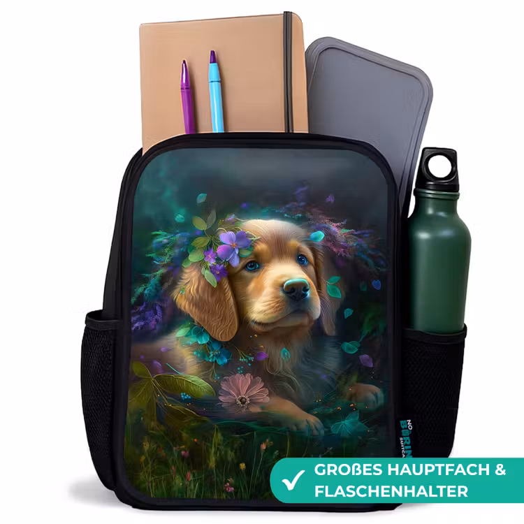 Kinderrucksack - Schwarz - Polly Welpe — 8