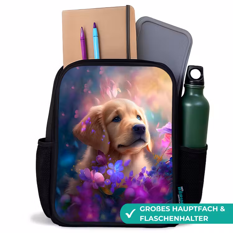 Kinderrucksack - Schwarz - Rudy Retriever — 8