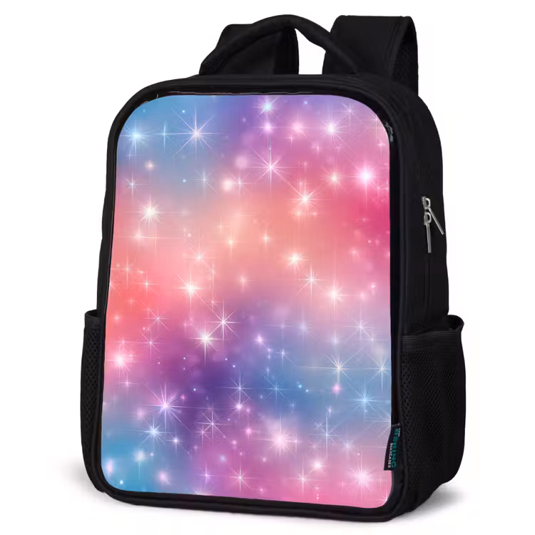 Kinderrucksack - Schwarz - Sterne - Abstrakt - Farben — 4