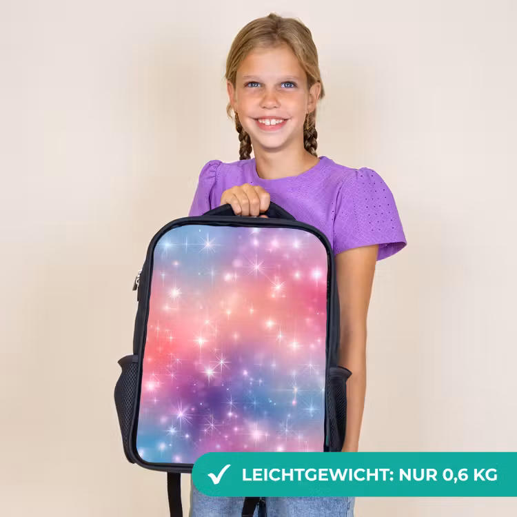 Kinderrucksack - Schwarz - Sterne - Abstrakt - Farben — 7