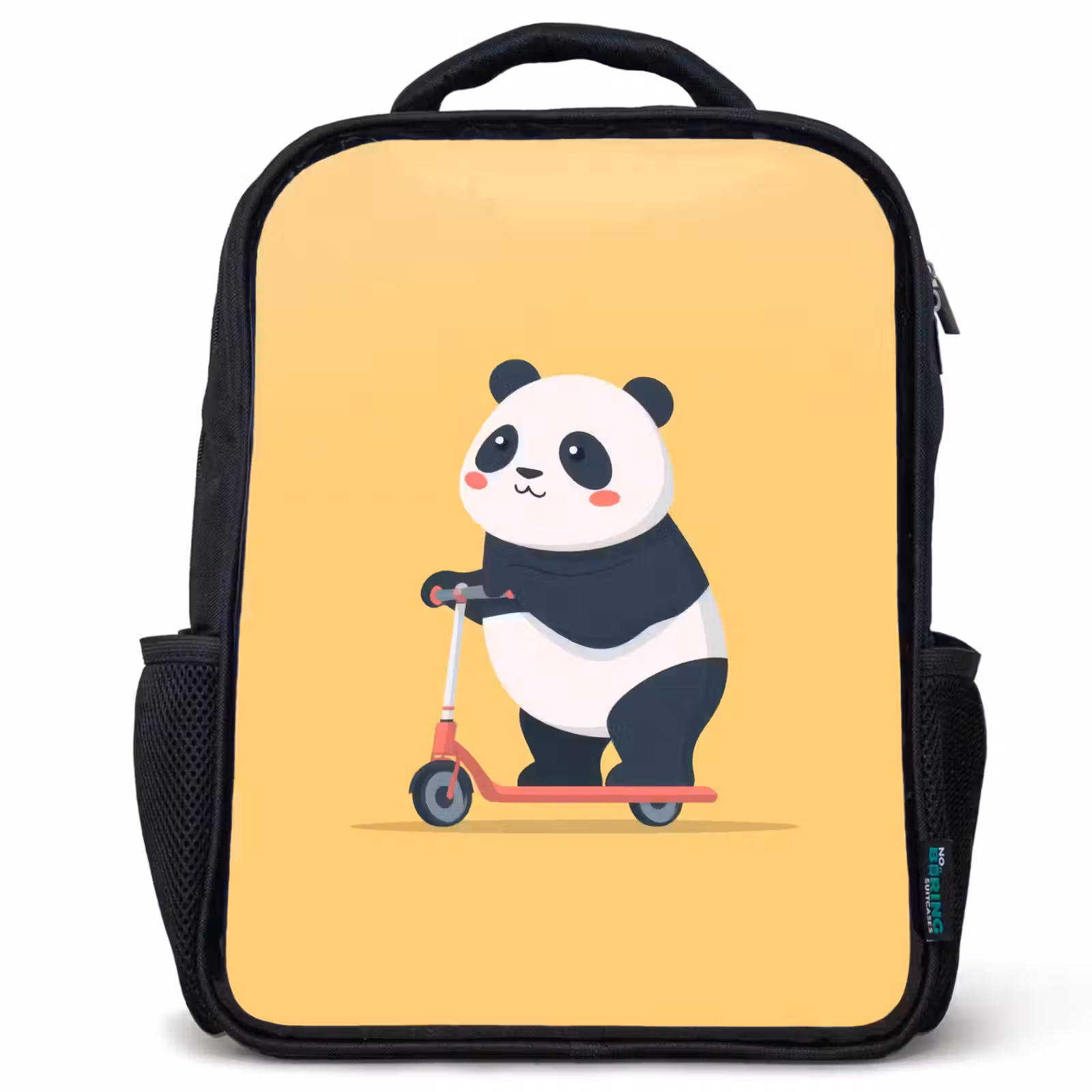 Kinderrucksack - Schwarz - Panda - Stufe - Gelb — 1