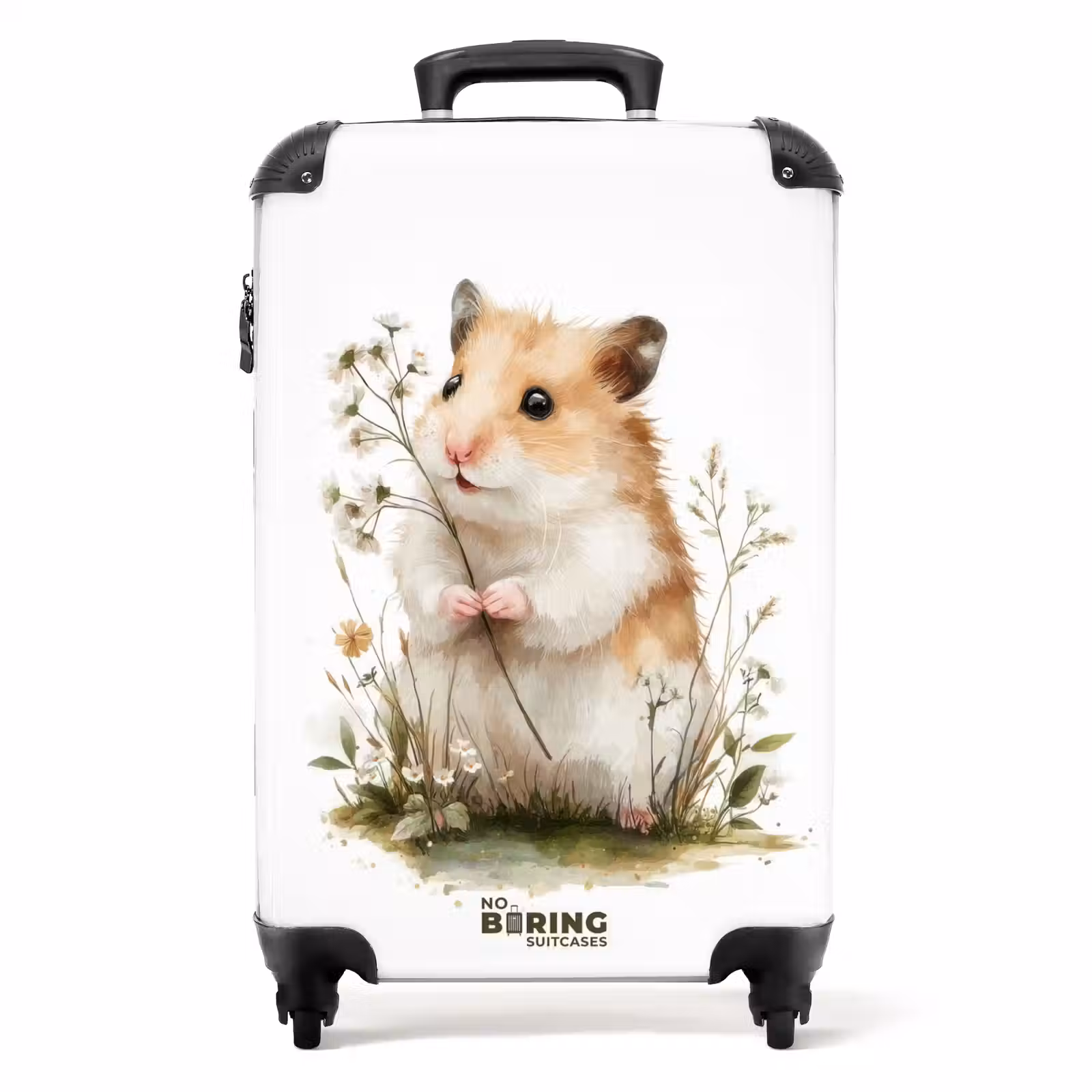 Koffer - Hamster mit Blumen — 1