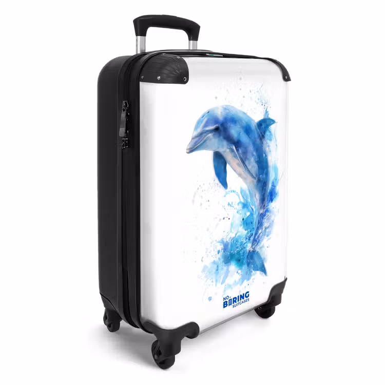 Koffer - Blauer Delphin auf weißem Hintergrund — 2