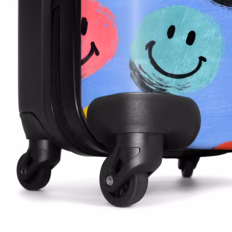 Koffer - Bunte Smiley-Gesichter auf blauem Hintergrund — 7