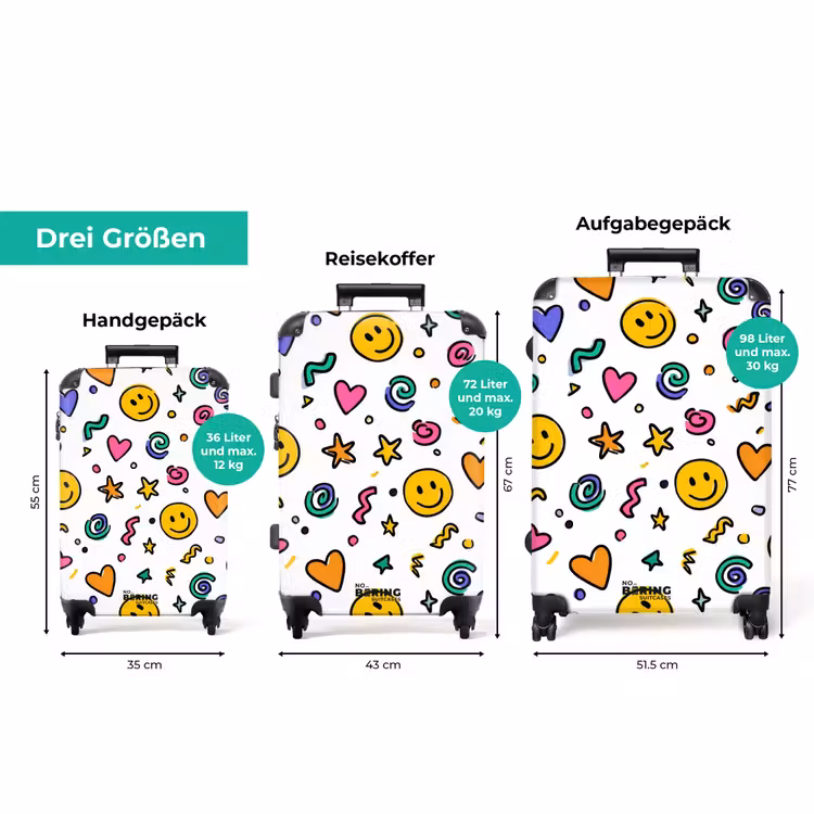 Koffer - Buntes Muster auf weißem Hintergrund — 3