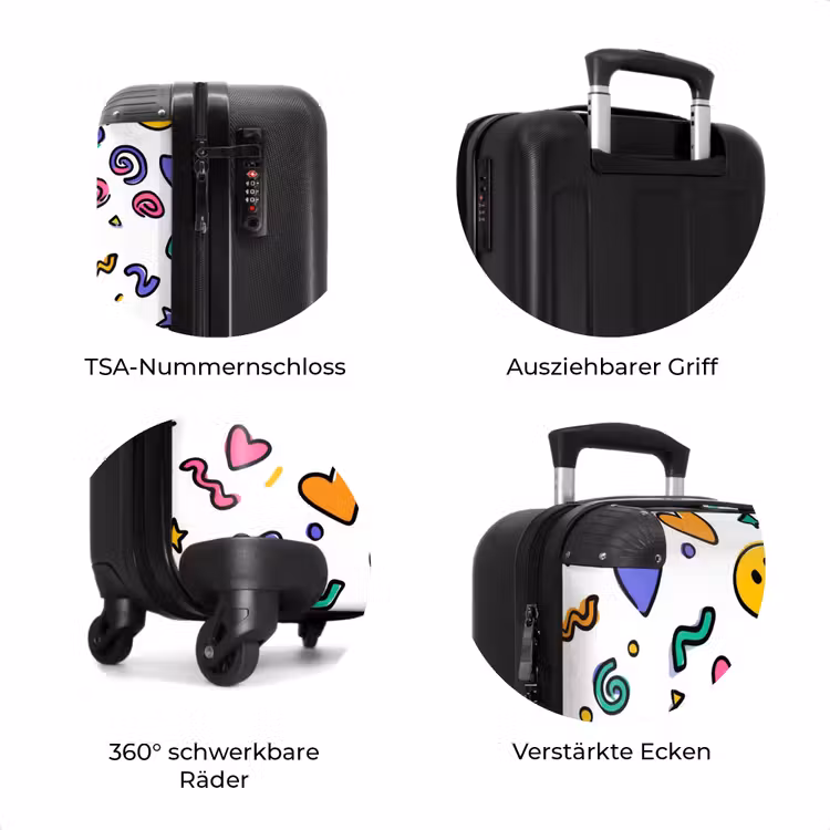 Koffer - Buntes Muster auf weißem Hintergrund — 8
