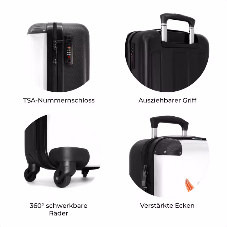 Koffer - Orangefarbene Seesterne auf weißem Hintergrund — 8