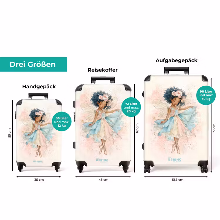 Koffer - Elfe im pastellfarbenen Kleid und mit Flügeln — 3