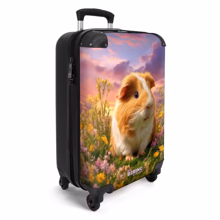 Koffer - Hamster zwischen Blumen mit Sonnenuntergang — 2