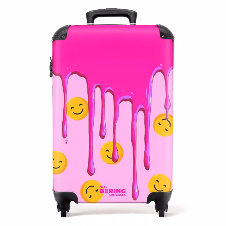 Koffer - Rosa Farbe über Smileys tropfen — 1