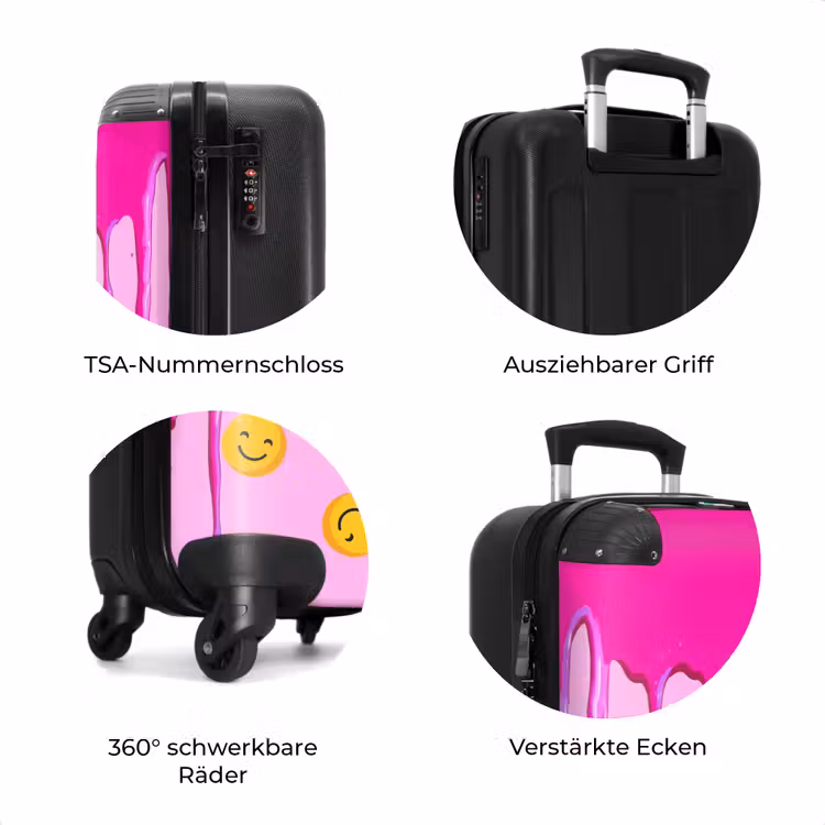 Koffer - Rosa Farbe über Smileys tropfen — 8