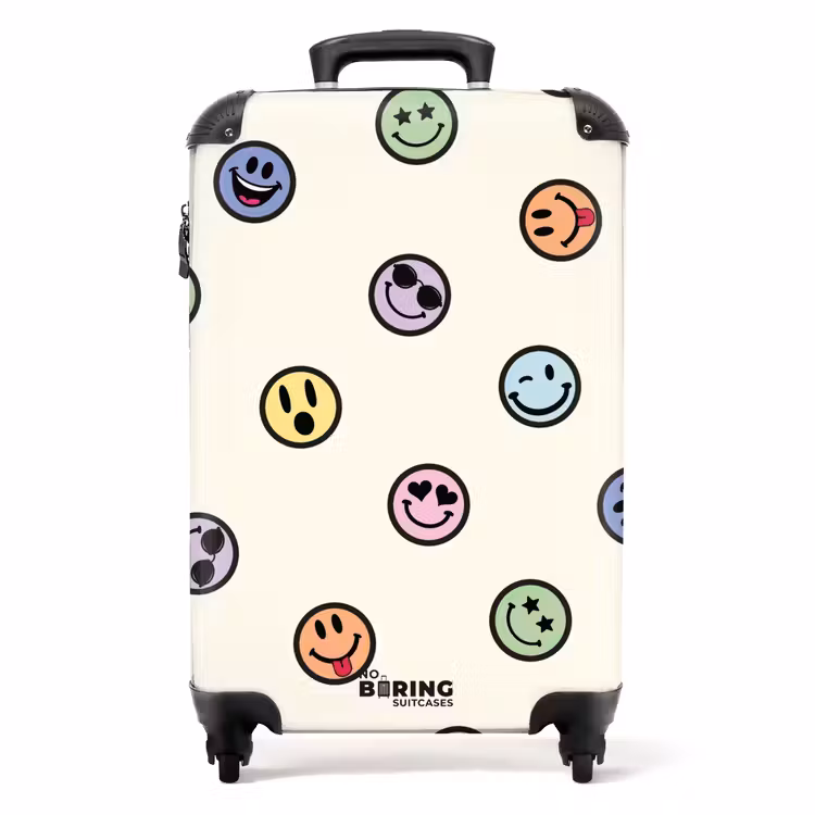 Koffer - Verschiedene Smileys auf einem beigen Hintergrund — 1