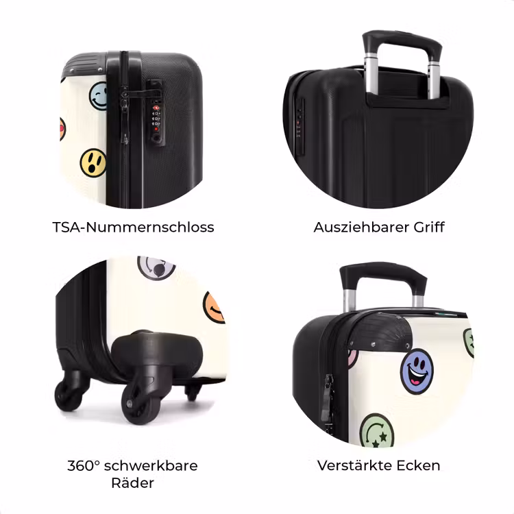 Koffer - Verschiedene Smileys auf einem beigen Hintergrund — 8