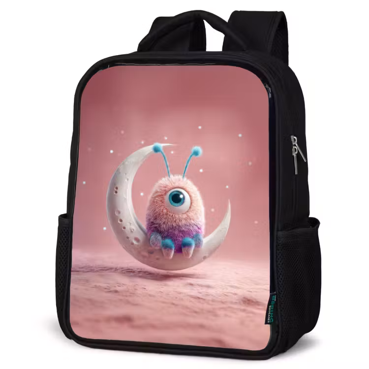 Kinderrucksack - Schwarz - Mondbeobachter mit einem Auge — 4