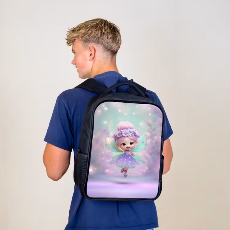 Kinderrucksack - Schwarz - Prickelnder Frühlingstanz — 3
