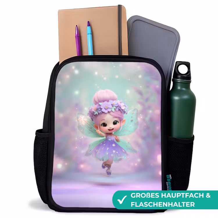 Kinderrucksack - Schwarz - Prickelnder Frühlingstanz — 8