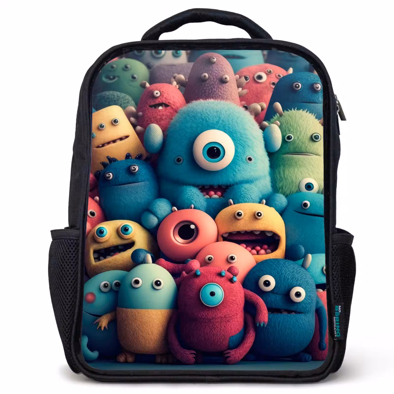 Kinderrucksack - Schwarz - Monster Crowd — 1