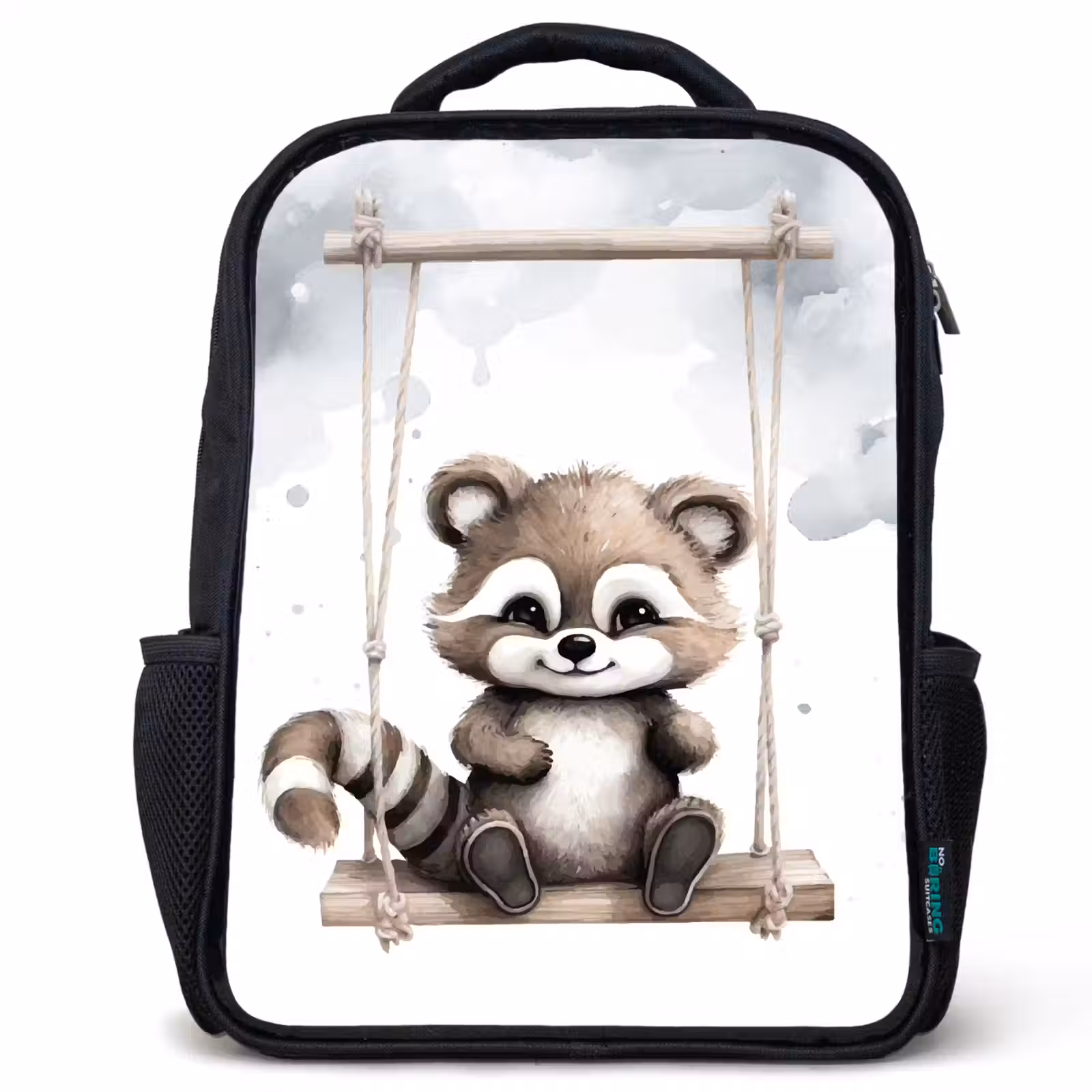 Kinderrucksack - Schwarz - Waschbär - Tier - Kinder — 1