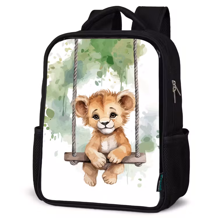 Kinderrucksack - Schwarz - Löwe - Tier - Kinder - Dschungel — 4