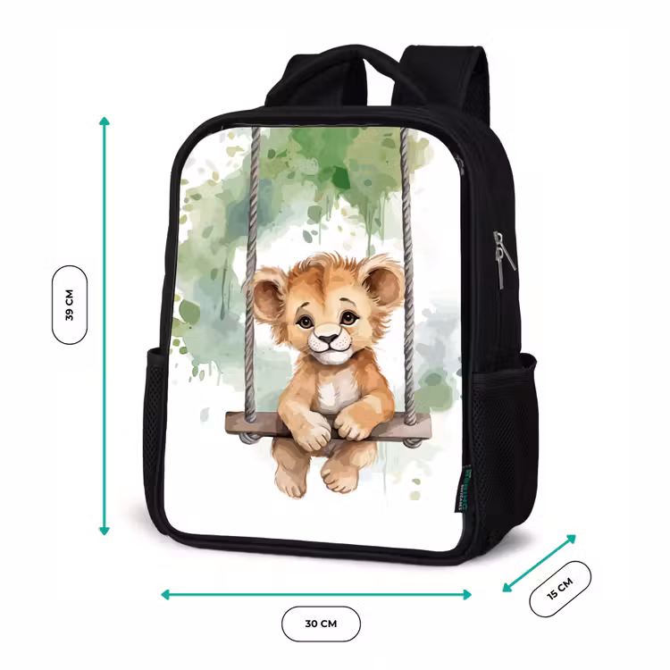 Kinderrucksack - Schwarz - Löwe - Tier - Kinder - Dschungel — 6