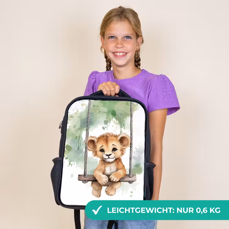 Kinderrucksack - Schwarz - Löwe - Tier - Kinder - Dschungel — 7