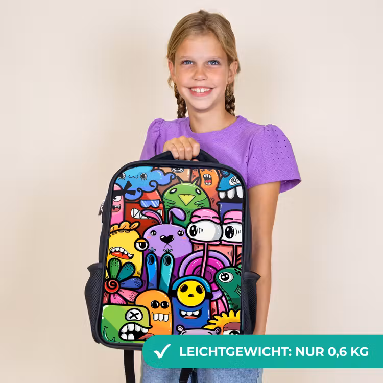 Kinderrucksack - Schwarz - Lustige Monsterbande — 7