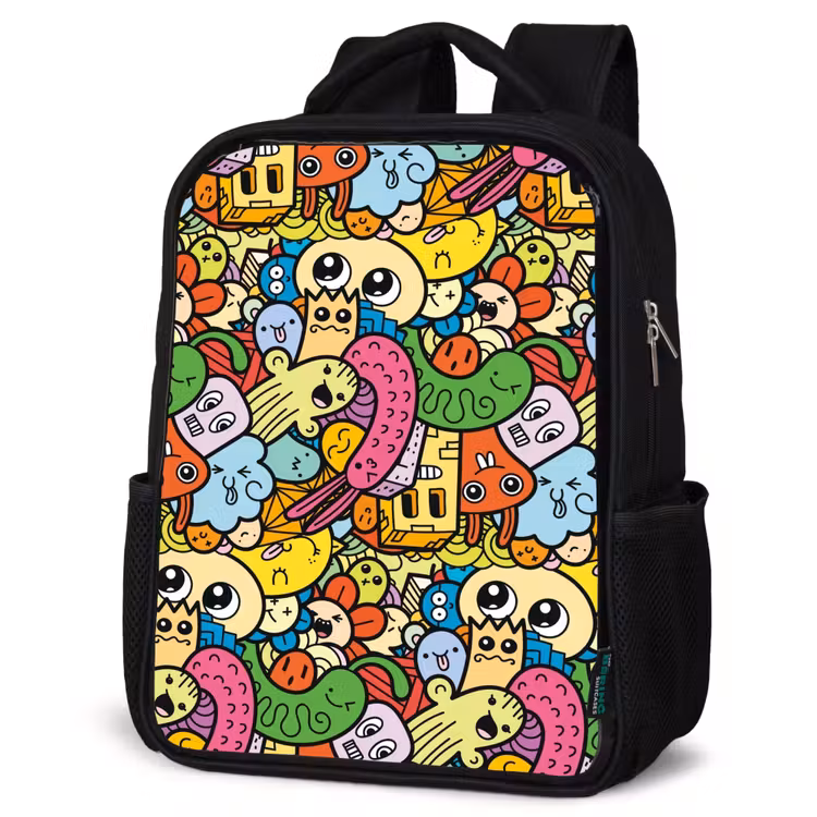 Kinderrucksack - Schwarz - Niedliche Biester in der Stadt — 4