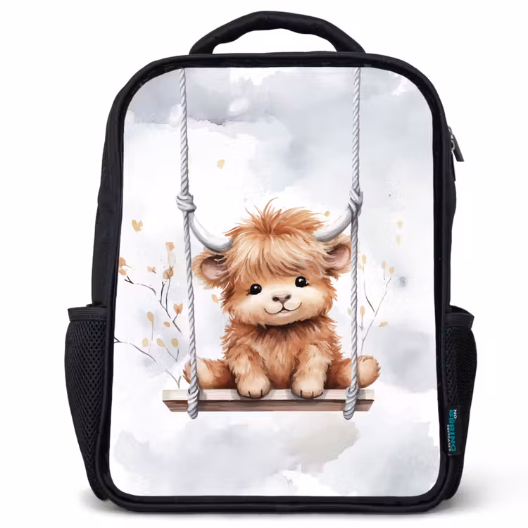 Kinderrucksack - Schwarz - Schottischer Hochländer - Tier - Kinder — 1