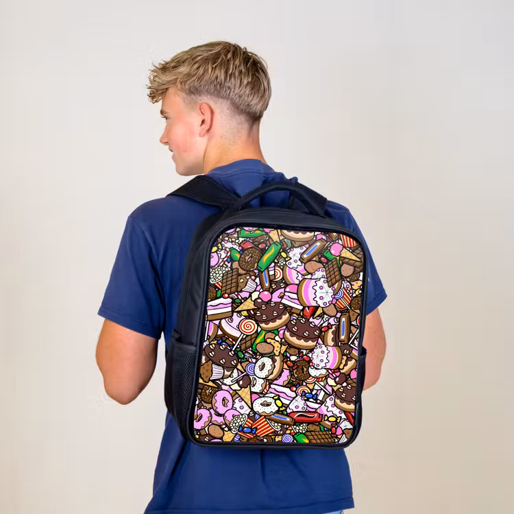 Kinderrucksack - Schwarz - Sweet Candy World — 3