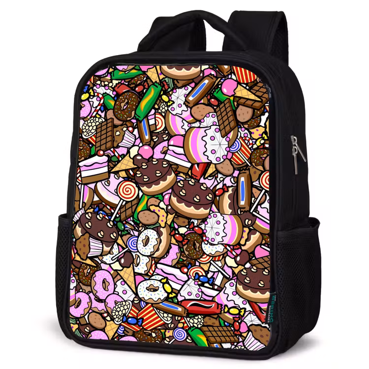 Kinderrucksack - Schwarz - Sweet Candy World — 4