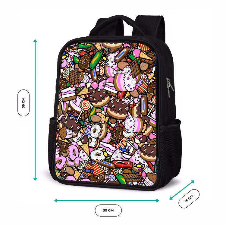Kinderrucksack - Schwarz - Sweet Candy World — 6