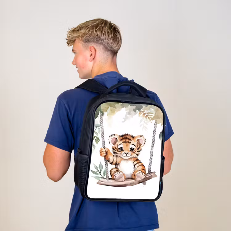 Kinderrucksack - Schwarz - Tiger - Tier - Kinder - Dschungel — 3