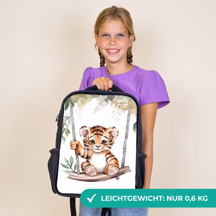 Kinderrucksack - Schwarz - Tiger - Tier - Kinder - Dschungel — 7